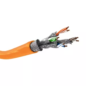 Сетевой кабель Goobay CAT 7A S/FTP PiMF оранжевый 250м