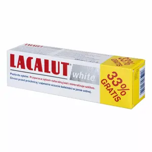 Toothpaste Lacalut White (75 ml) – Brightening, Cleansing, Enamel Remineralization, Anti‑Tartar, Anti‑Caries Protection
