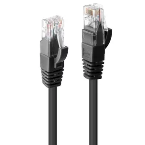 Tīkla kabelis Lindy 0.5m RJ-45 Cat6 Melns