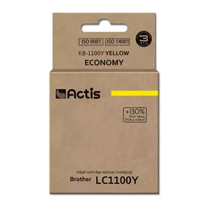 Ink cartridge ACTIS KB-1100Y compatible for Brother LC1100Y/980Y, yellow, 19 ml, standard yield