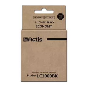 Совместимый чернильный картридж ACTIS KB-1000BK Black, пигментные чернила 36 мл, для Brother, 1 шт.