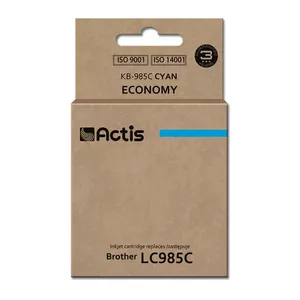 Ink cartridge ACTIS KB-985C compatible for Brother, cyan, dye-based ink, 19.5 ml, standard yield