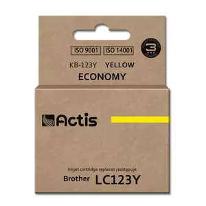 Картридж Actis KB-123Y совместимый для Brother, жёлтый, краска на водной основе, 10 мл, стандартная ёмкость, упаковка 1 шт.