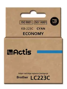 Картридж для принтера ACTIS KB-223C совместимый с Brother LC223C, циан, краситель 10 мл, стандартная ёмкость, 1 шт.