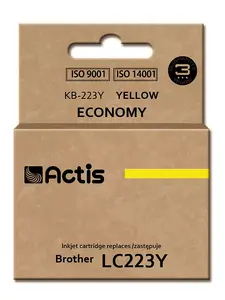 Картридж для печати ACTIS KB-223Y совместимый с Brother LC-223Y, жёлтый, красящие чернила, 10 мл, стандартная ёмкость, 1 шт.