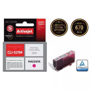 Activejet ACC-521MN ink (replacement for Canon CLI-521M; Supreme; 10 ml; magenta)