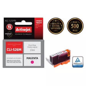 Ink cartridge ActiveJet ACC-526MN compatible for Canon, magenta, dye-based ink, 10 ml, high (XL) yield, single pack