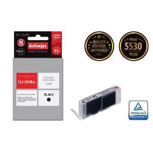 Ink cartridge ActiveJet ACC-551BN black, compatible for Canon, pigment 15 ml, XL high yield, single pack