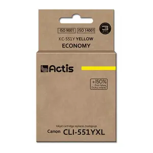 Saderīgs tinte kasetne ACTIS KC-551Y Yellow, krāsviela 12 ml, standarta ietilpība, 1 gab.