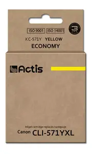 Ink cartridge ACTIS KC-571Y compatible for Canon CLI-571Y, yellow, dye-based 12 ml, standard yield, single pack