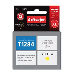 Ink cartridge ActiveJet AE-1284N Yellow compatible for Epson, pigment ink 13 ml, XL capacity, single pack