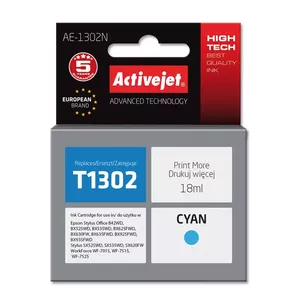 Ink cartridge ActiveJet AE-1302N compatible for Epson T1302 — Cyan, 18 ml, XL