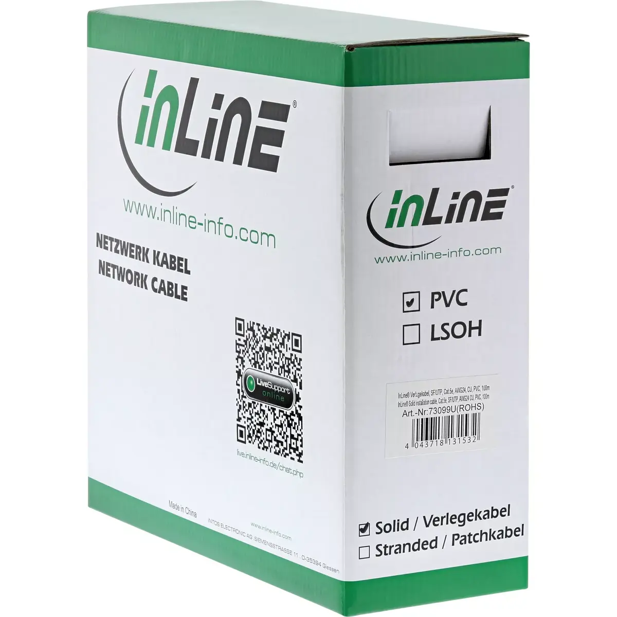 InLine Solid Installation kabelis SF/UTP Cat.5e AWG24 CU Photo 3