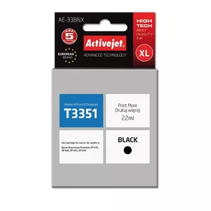 Ink cartridge ActiveJet AE-33BNX black, compatible with Epson 33XL, XL 22 ml pigment ink