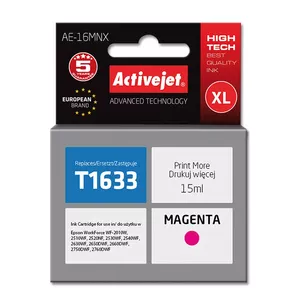 Ink cartridge ActiveJet AE-16MNX compatible magenta, High (XL) 15 ml, pigment ink for Epson T1633