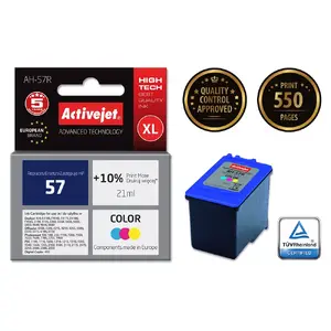 Картридж ActiveJet AH-57R совместимый с HP (C6657AE), XL повышенной ёмкости, Cyan/Magenta/Yellow, 21 мл