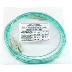 Оптоволоконный коммутационный кабель BlueOptics SC / SC MM OM3 aqua 7,5 м (SFP3232EU7.5MK)