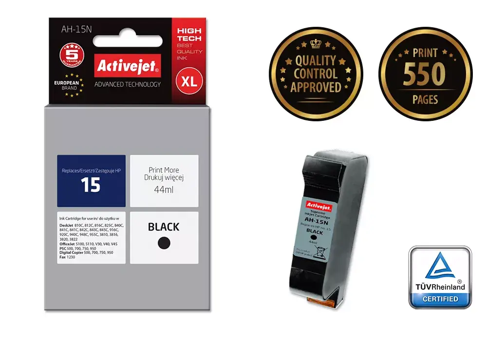 ActiveJet AH-15N ink cartridge black (HP C6615N)  Photo 2