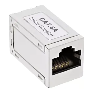 InLine Cat.6A adaptor fully shielded metal 2x RJ45 F/F 1:1