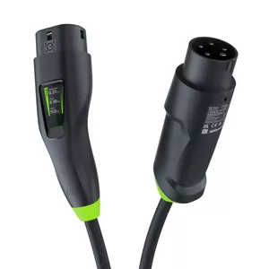 Кабель для зарядки электромобиля Green Cell EVGC01 Type 2 16A 1‑фаза 11кВт 7 м IP55 с ЖК‑дисплеем и Bluetooth