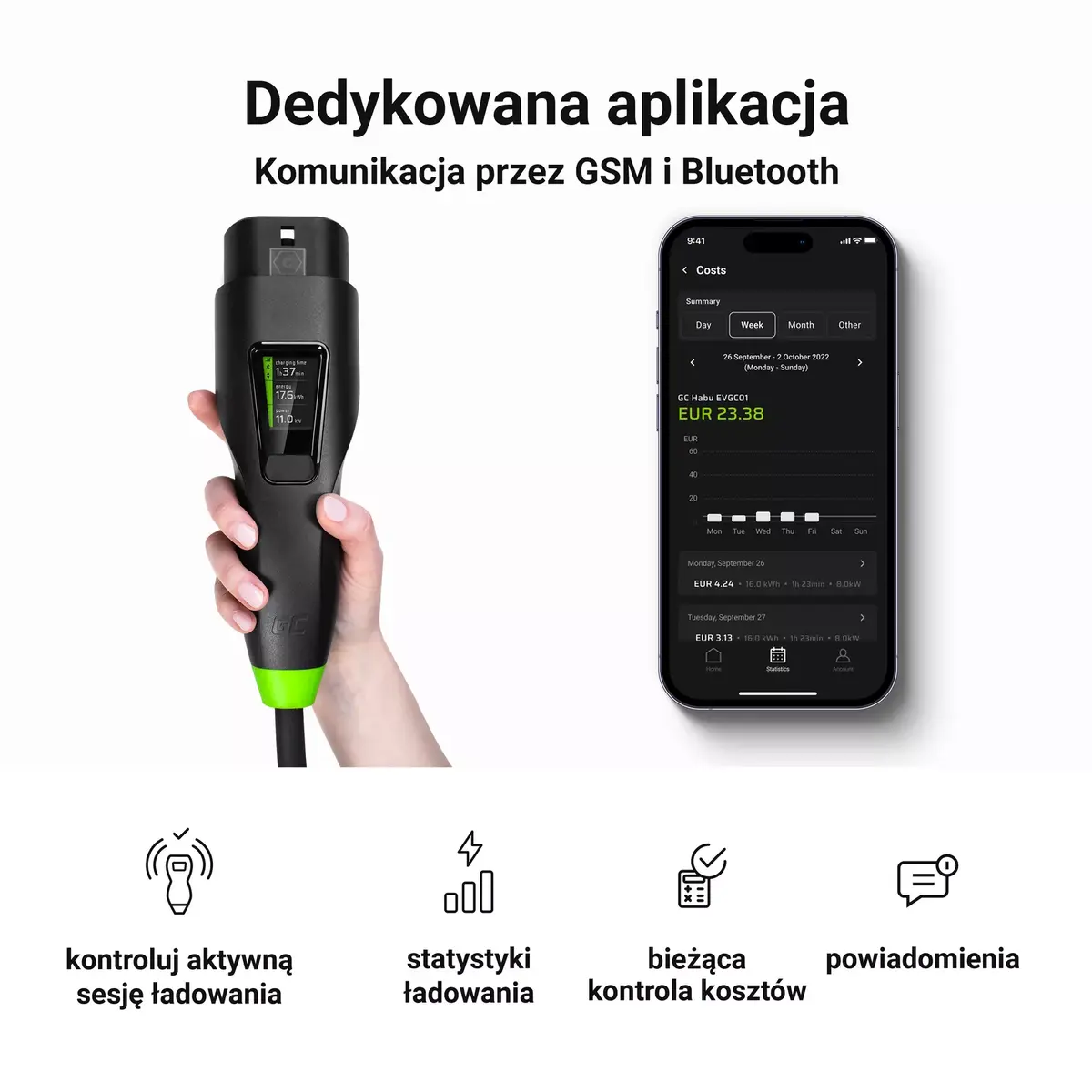 Green Cell EVGC01 Type 2 16A 7 м кабель для зарядки Photo 21