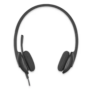 Logitech H340 USB Computer Headset Austiņas Vadu Birojs / zvanu centrs Melns