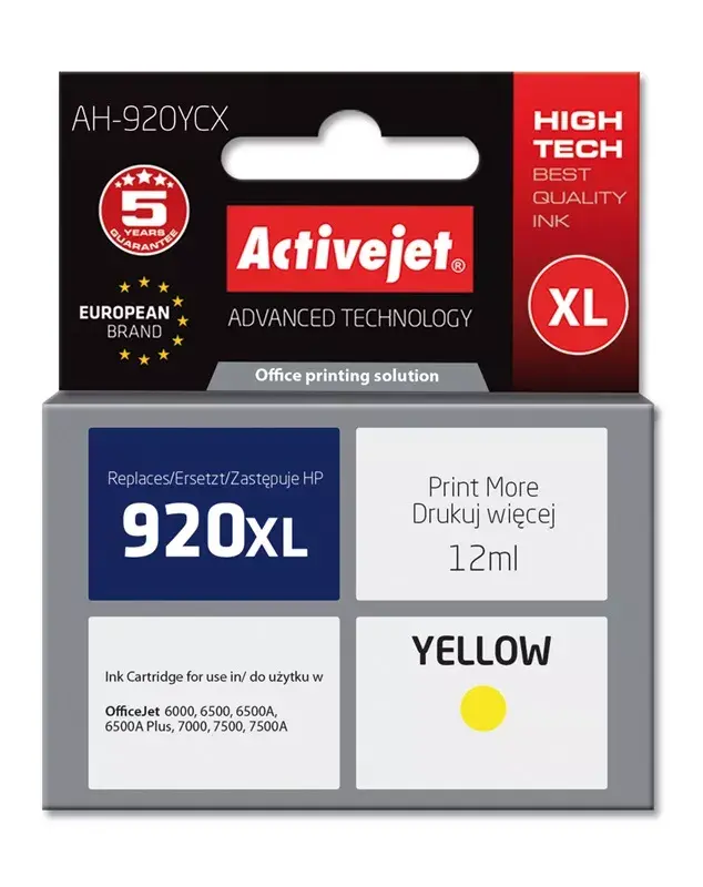 ActiveJet AH-920YCX ink cartridge for HP 920XL (Yellow) Photo 2