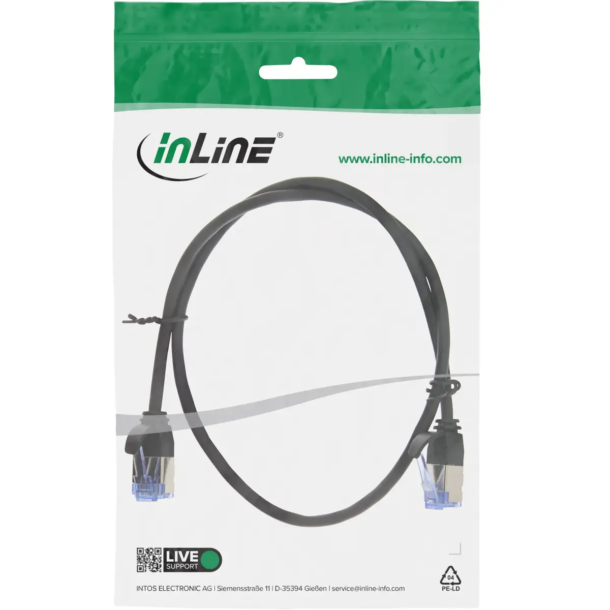 InLine Cat.6A U/FTP Patch Cable 0.5m Photo 4