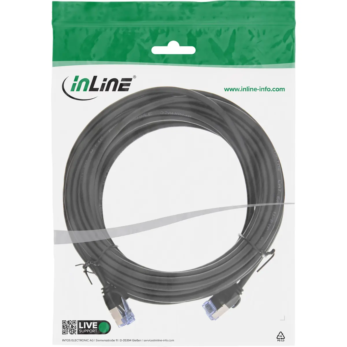 InLine Тонкий патч-корд Cat.6A U/FTP 10м Черный Photo 4
