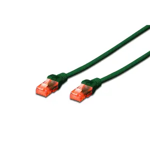 Networking cable DIGITUS Cat6 U/UTP 15 m Green RJ-45 nickel/gold contacts
