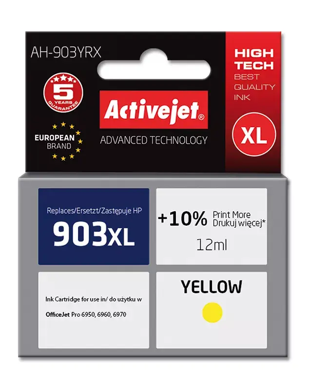 Картридж ActiveJet AH-903YRX для HP 903XL, желтый Photo 2