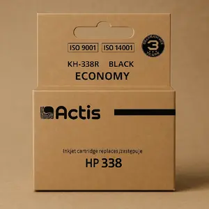Совместимый картридж для струйных принтеров ACTIS KH-338R Black, пигментные чернила 15 мл, 1 шт., замена HP 338