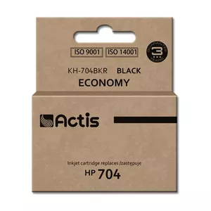 Saderīgs tintes kārtridžs ACTIS KH-704BKR priekš HP 704, melnas pigmenttintes 15 ml, standarta ietilpība, viengabala iepakojums