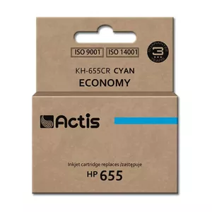 Compatible ink cartridge ACTIS KH-655CR for HP 655 CZ110AE — Cyan, 12 ml, single pack, standard yield