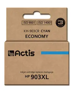Совместимый картридж ACTIS KH-903CR для HP 903XL / T6M03AE, повышенная ёмкость (XL), 12 мл, голубой, новый чип