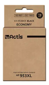 Compatible ACTIS KH-953BKR ink for HP 953XL (L0S70AE), pigment black, 50 ml, single pack, new chip