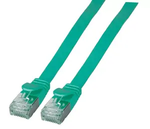 Сетевой патч-кабель EFB Elektronik K5545GN.0,25 Cat6a U/FTP (STP) 0,25 м RJ-45 с позолоченными контактами, зелёный