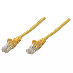 Intellinet Network Patch Cable, Cat5e, 0.5m, Yellow, CCA, U/UTP, PVC, RJ45, Gold Plated Contacts, Snagless, Booted, Lifetime Warranty, Polybag