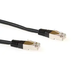 ACT F/UTP CAT5E patch cable with RJ45 connectors, 0.5 meter, black