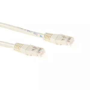 Патч-кабель ACT Ivory 0.5м U/UTP CAT6 с разъемами RJ45