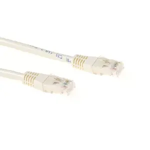 Патч-кабель ACT Ivory 1 метр U/UTP CAT6 с разъемами RJ45
