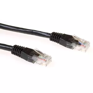Patch Cable ACT Black 0.5m U/UTP CAT6 RJ45