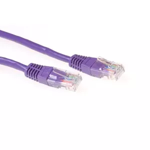 Patch Cable ACT Purple 0.5m U/UTP CAT5E RJ45 Connectors