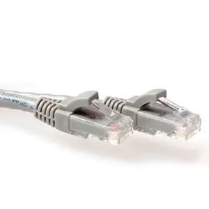 ACT IS8020 Pelēks 20 metru CAT6 U/UTP tīkla vads ar RJ45 savienotājiem un aizsardzību pret locīšanu
