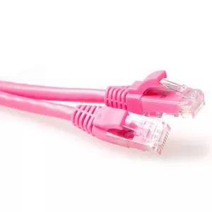Patch Cable ACT Pink 1.5m U/UTP CAT6 Snagless RJ45