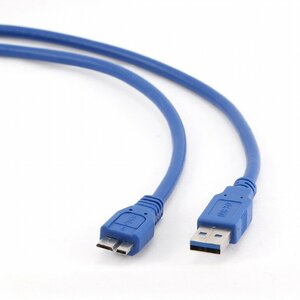 Gembird USB 3.0, 3m USB kabelis USB 3.2 Gen 1 (3.1 Gen 1) USB A Micro-USB B Zils