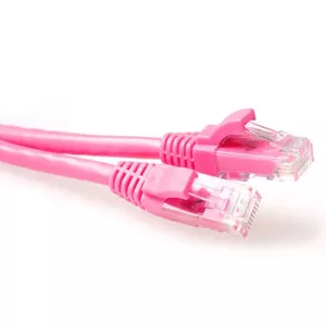 Патч-кабель ACT Pink 20м U/UTP CAT6A с разъемами RJ45