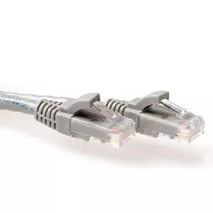 Патч-кабель ACT Grey 20 метров U/UTP CAT6A с разъемами RJ45