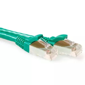 ACT Green 3 метра SFTP CAT6A патч-кабель без зацепов с разъемами RJ45
