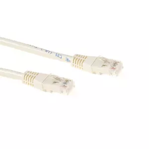 Патч-кабель ACT Ivory 2 метра U/UTP CAT6A с разъемами RJ45